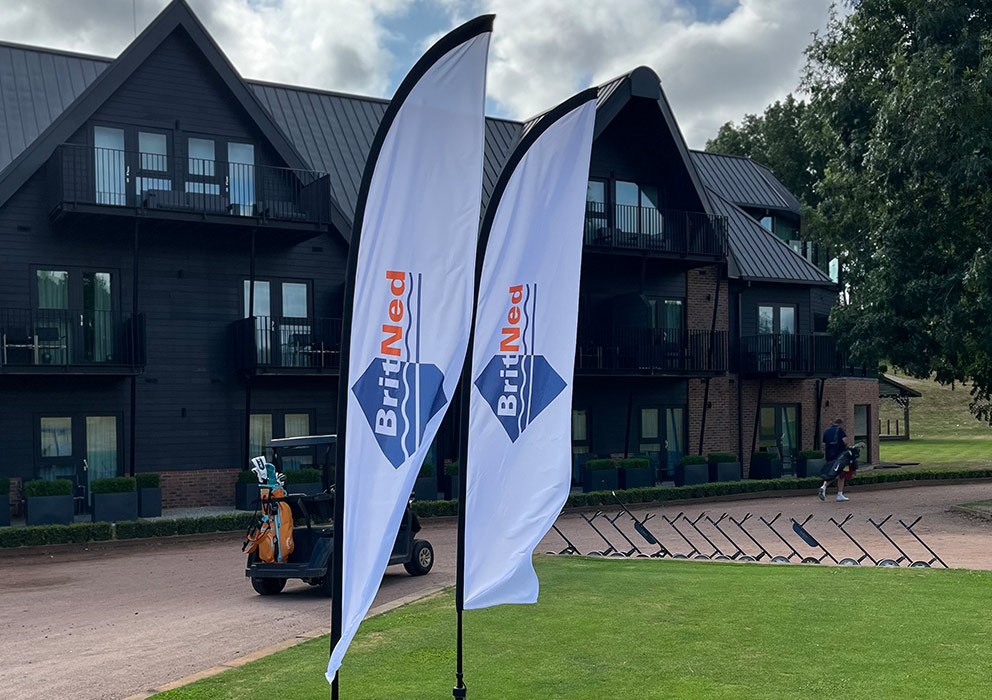 Feather Flags at the BritNed Charity Golf Day 2025